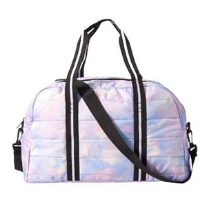 VS PINK Rainbow Sunset Tie Dye‎ Quilted Duffle Bag